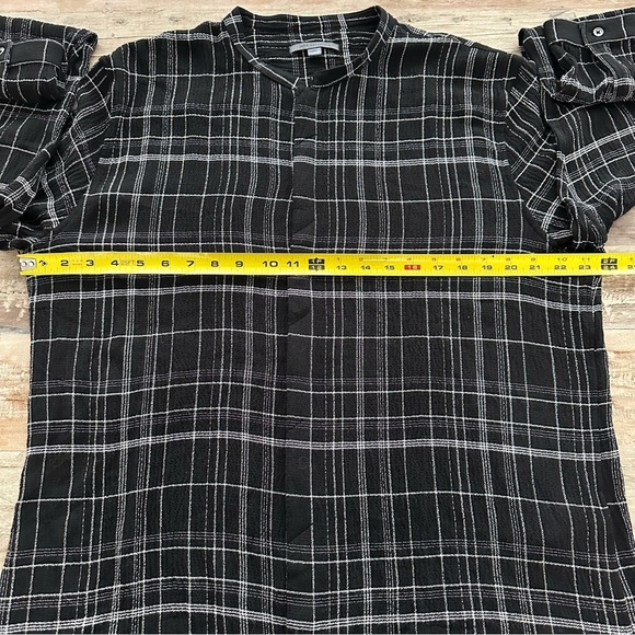 John Varvatos Broad Classic Fit Sport Shirt SZ XL Band Collar Wool Blend EUC - Picture 5 of 8